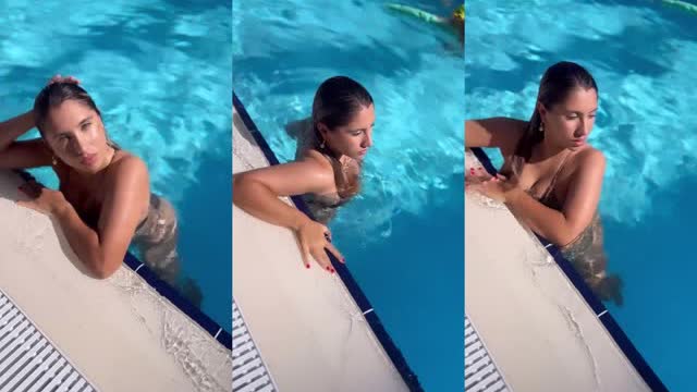 Elif Karaarslan Showing Body In The Pool Leak — Porn X Nudes